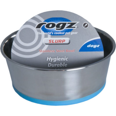 Rogz Stainless Steel Slurp Dog Bowl